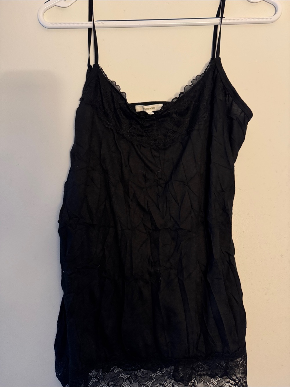 Maurices Black Lace-Trim Camisole